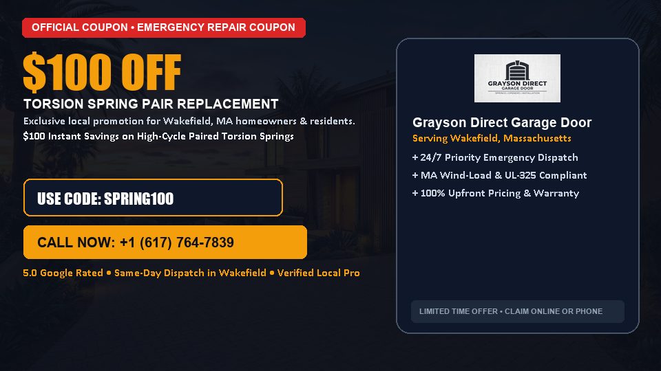 Grayson Direct Garage Door $100 OFF Dual Torsion Spring Replacement